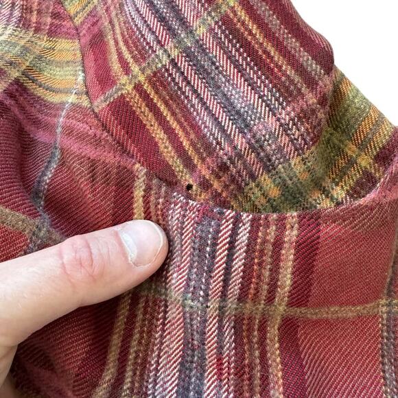 Burning Torch Plaid Boho Jacket, Cotton/Wool/Silk, Women's Size SMALL - Picture 7 of 14